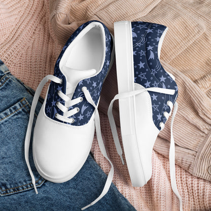 Durable Men's Lace-Up Canvas Sneakers - Casual & Trendy