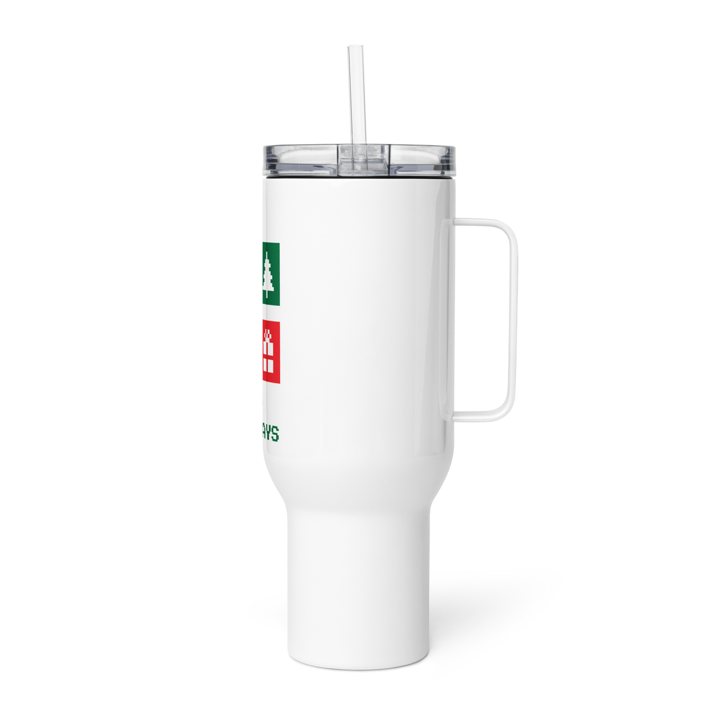 Christmas Travel Mug with Handle – Festive, Durable, and On-the-Go Ready