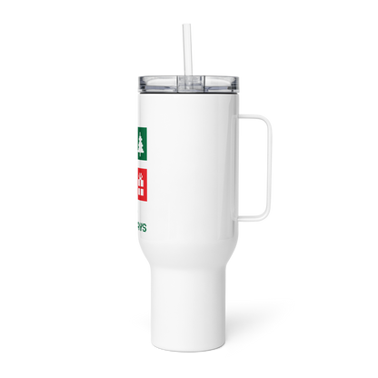 Christmas Travel Mug with Handle – Festive, Durable, and On-the-Go Ready