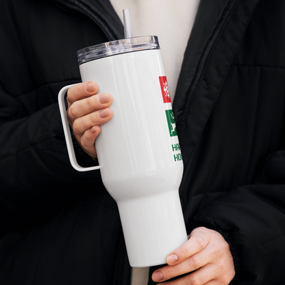 Christmas Travel Mug with Handle – Festive, Durable, and On-the-Go Ready