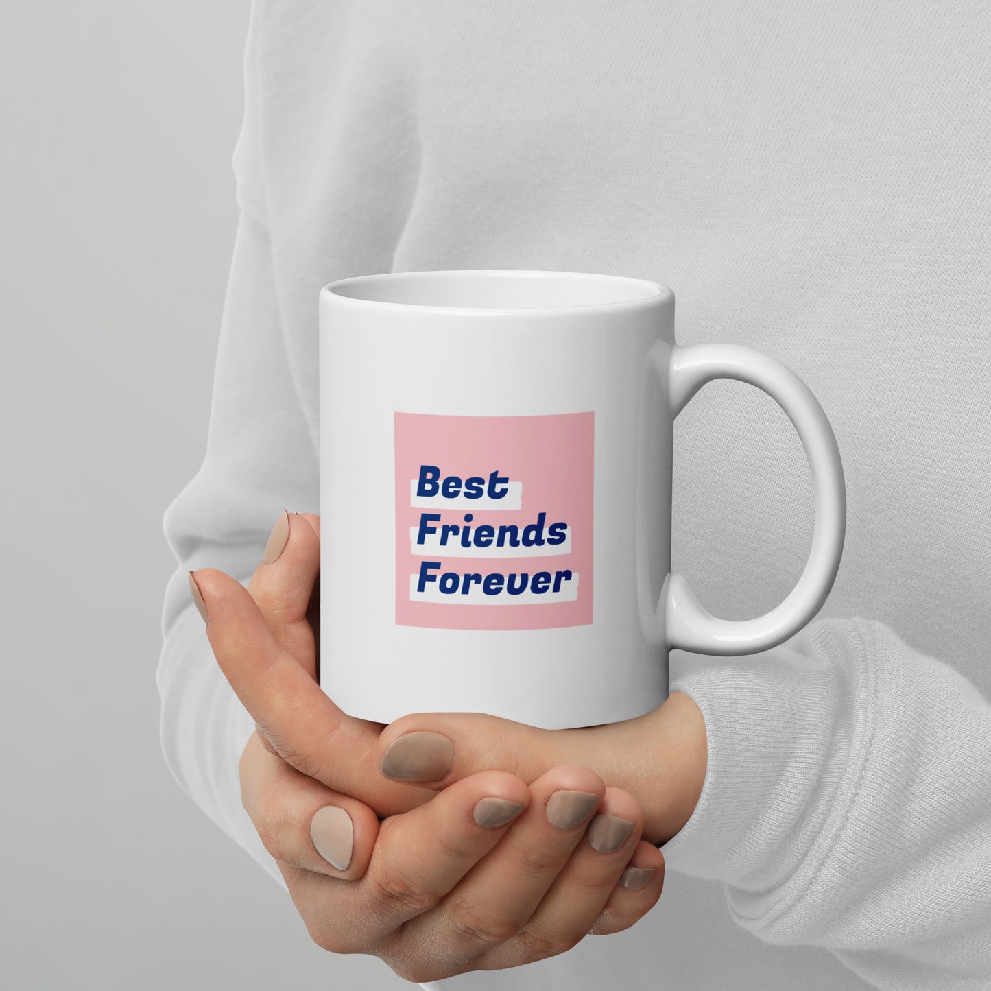 Best Friend White Coffee Mug - Heartwarming Design