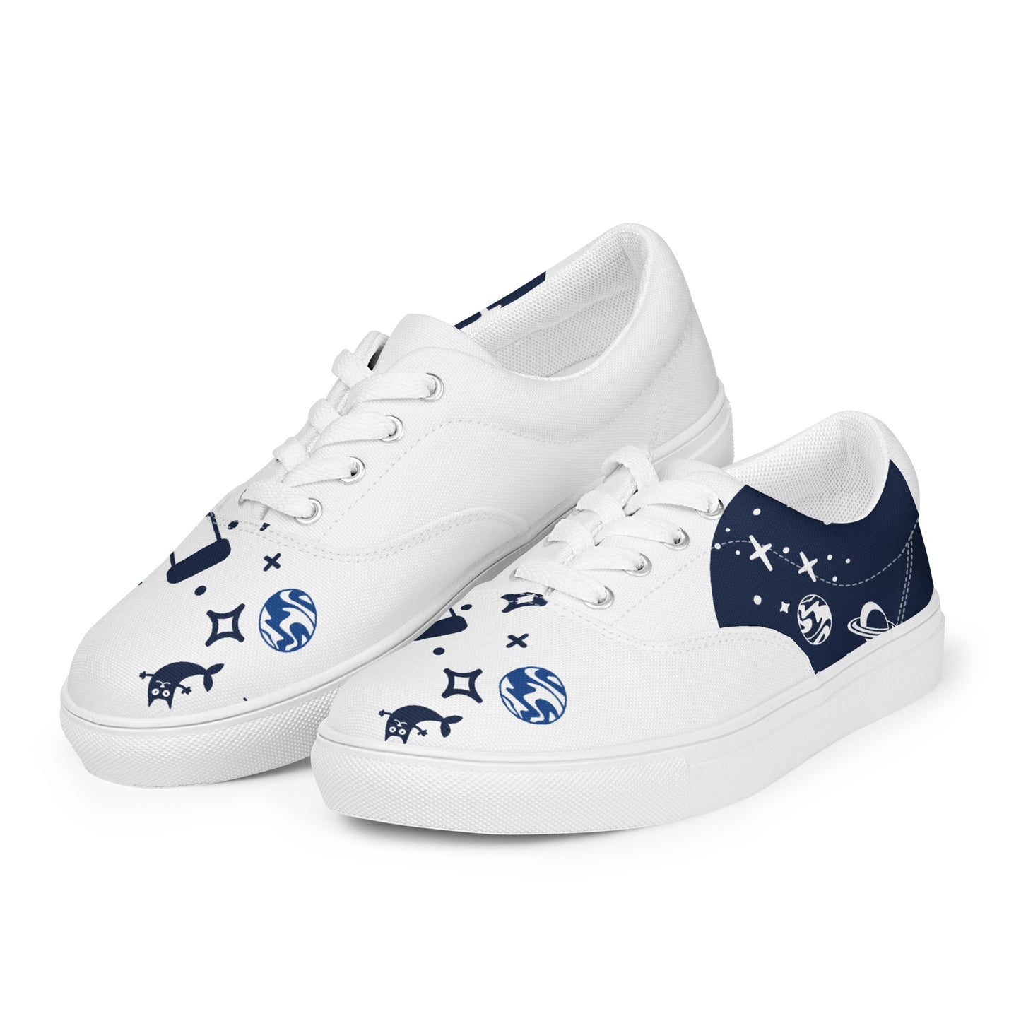 Women's Lace-Up Canvas Sneakers - Durable & Fashionable